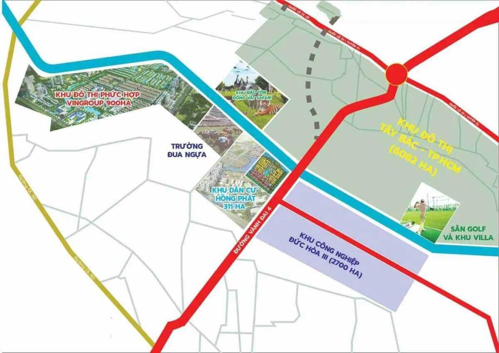 Tiện ích ngoại khu hiện hữu tại Vinhomes Long An